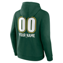 Athletics Personalized Name & Number Fastball Pullover Hoodie - Green Hoodies