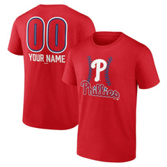 Philadelphia Phillies Personalized Name & Number Fastball T-Shirt - Red T-shirts