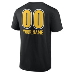 Pittsburgh Pirates Personalized Name & Number Fastball T-Shirt - Black T-shirts