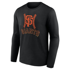 San Francisco Giants Personalized Name & Number Fastball Long Sleeve T-Shirt - Black T-shirts