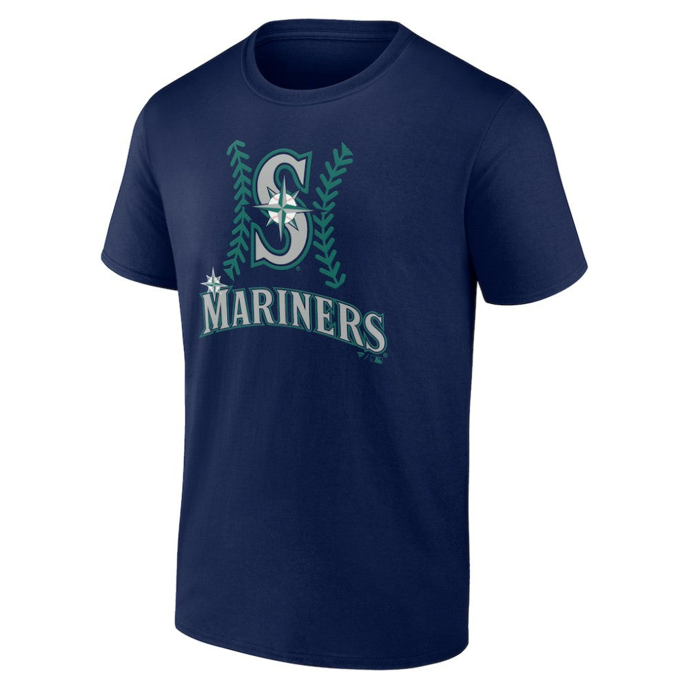 Seattle Mariners Personalized Name & Number Fastball T-Shirt - Navy T-shirts