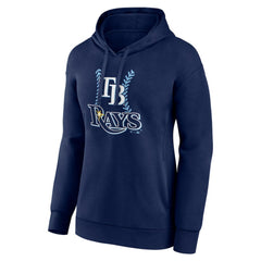 Tampa Bay Rays Women's Personalized Name & Number Fastball Pullover Hoodie - Navy Hoodies