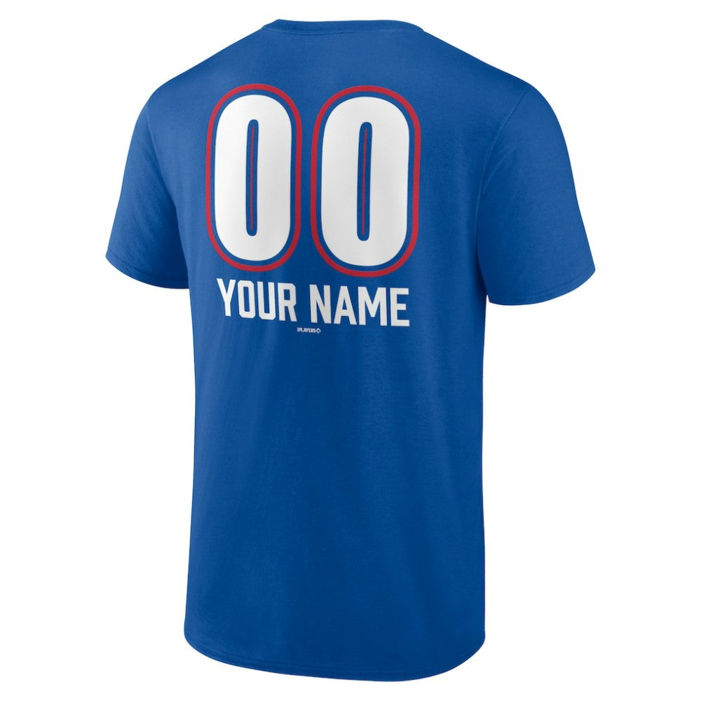 Texas Rangers Personalized Name & Number Fastball T-Shirt - Royal T-shirts