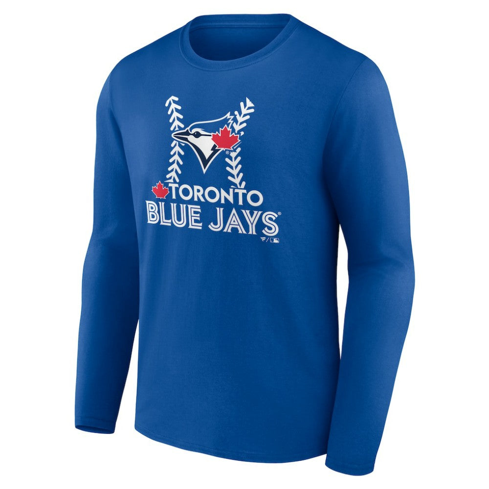 Toronto Blue Jays Personalized Name & Number Fastball Long Sleeve T-Shirt - Royal T-shirts