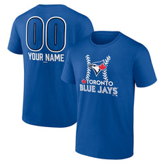 Toronto Blue Jays Personalized Name & Number Fastball T-Shirt - Royal T-shirts