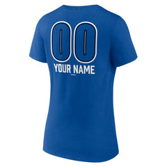 Toronto Blue Jays Women's Personalized Name & Number Fastball V-Neck T-Shirt - Royal T-shirts