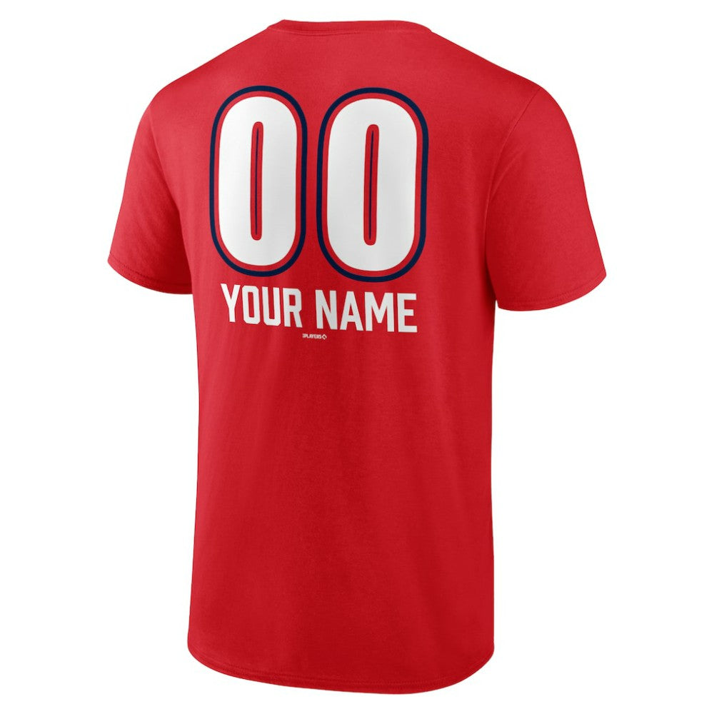 Washington Nationals Personalized Name & Number Fastball T-Shirt - Red T-shirts