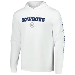 Dallas Cowboys Vineyard Vines Whale Dot Hoodie Long Sleeve T-Shirt - White Hoodies