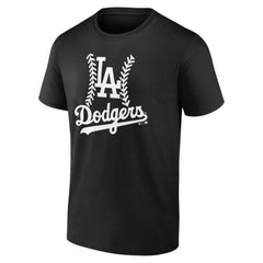 Los Angeles Dodgers Personalized Name & Number Fastball T-Shirt - Black T-shirts