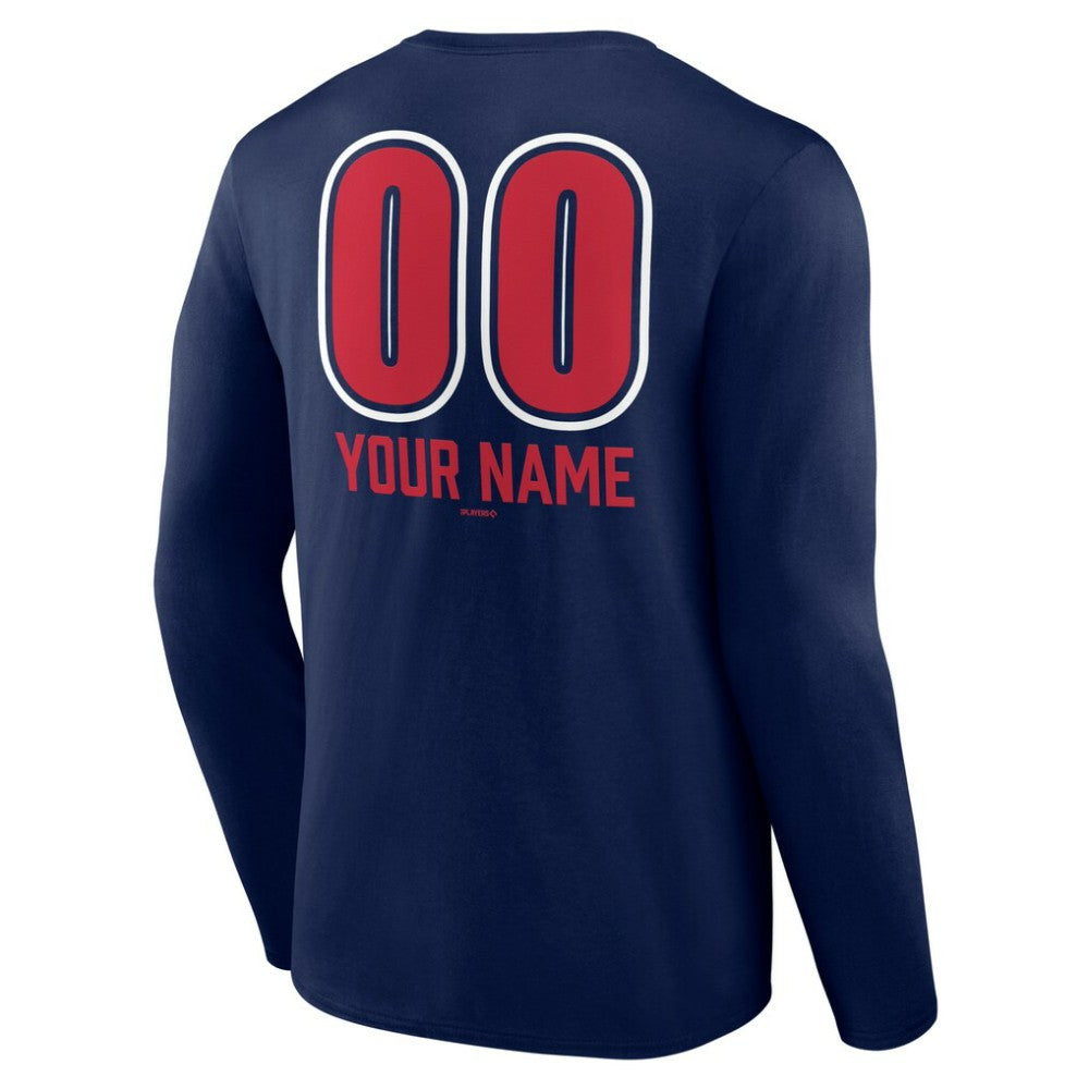 St. Louis Cardinals Personalized Name & Number Fastball Long Sleeve T-Shirt - Navy T-shirts