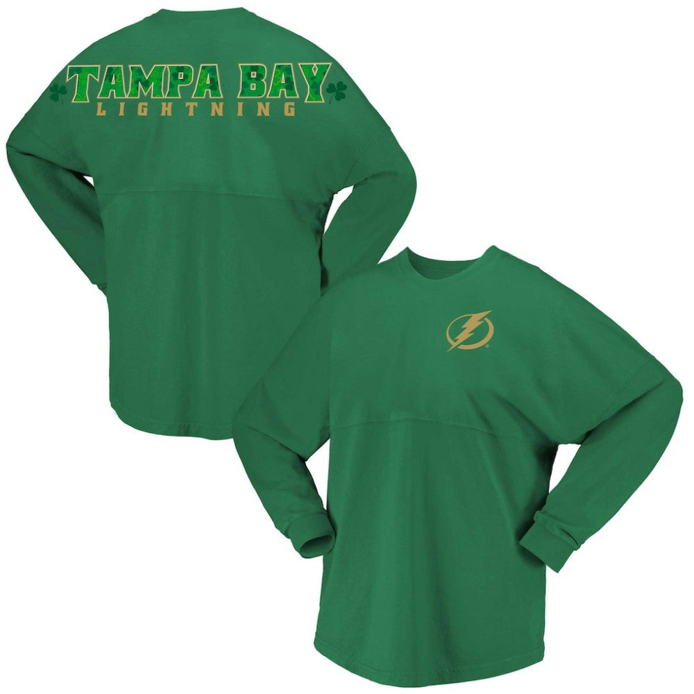 Tampa Bay Lightning Fanatics Women's St. Patrick's Day Spirit Jersey T-Shirt - Kelly Green | US 201253412