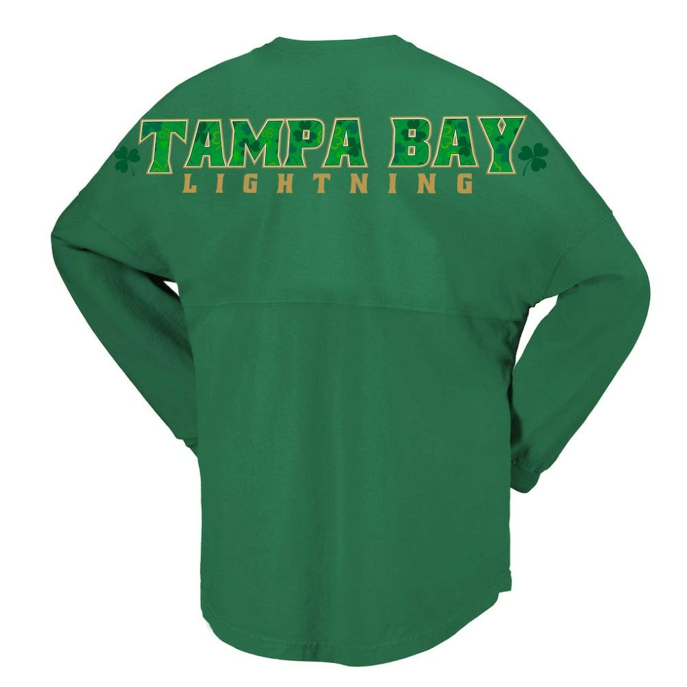 Tampa Bay Lightning Fanatics Women's St. Patrick's Day Spirit Jersey T-Shirt - Kelly Green | US 201253412