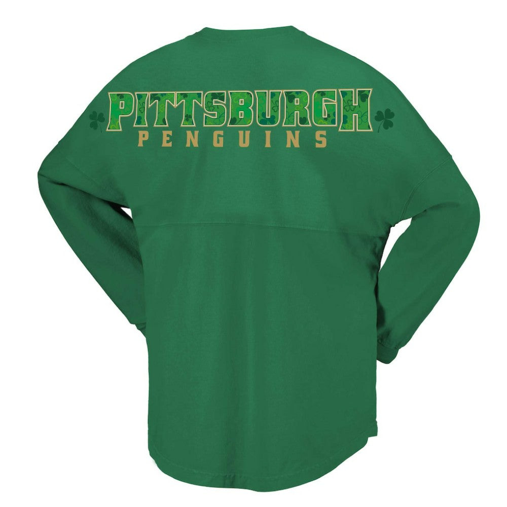 Pittsburgh Penguins Fanatics Women's St. Patrick's Day Spirit Jersey T-Shirt - Kelly Green | US 201253413