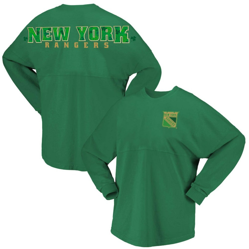 New York Rangers Fanatics Women's St. Patrick's Day Spirit Jersey T-Shirt - Kelly Green | US 201253414