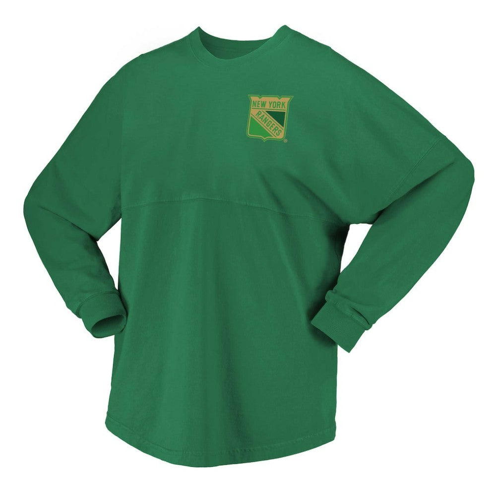 New York Rangers Fanatics Women's St. Patrick's Day Spirit Jersey T-Shirt - Kelly Green | US 201253414