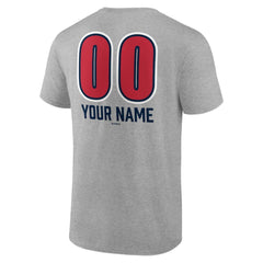 Atlanta Braves Personalized Name & Number Fastball T-Shirt - Heather Gray T-shirts