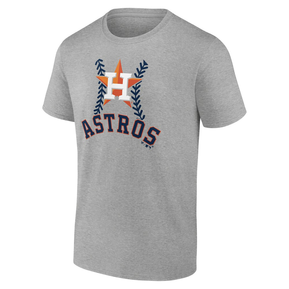 Houston Astros Personalized Name & Number Fastball T-Shirt - Heather Gray T-shirts