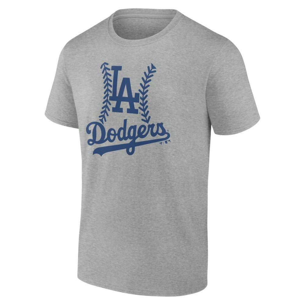 Los Angeles Dodgers Personalized Name & Number Fastball T-Shirt - Heather Gray T-shirts