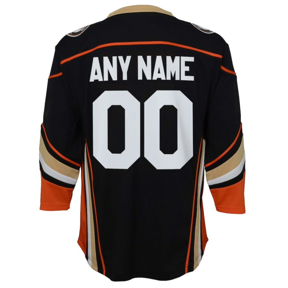 Anaheim Ducks Youth Home Replica Custom Jersey - Black | US 201253604