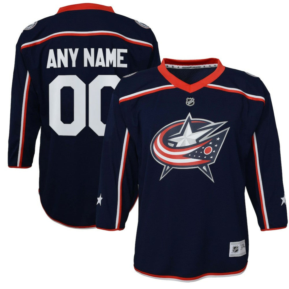 Columbus Blue Jackets Youth Home Replica Custom Jersey - Navy | US 201253605