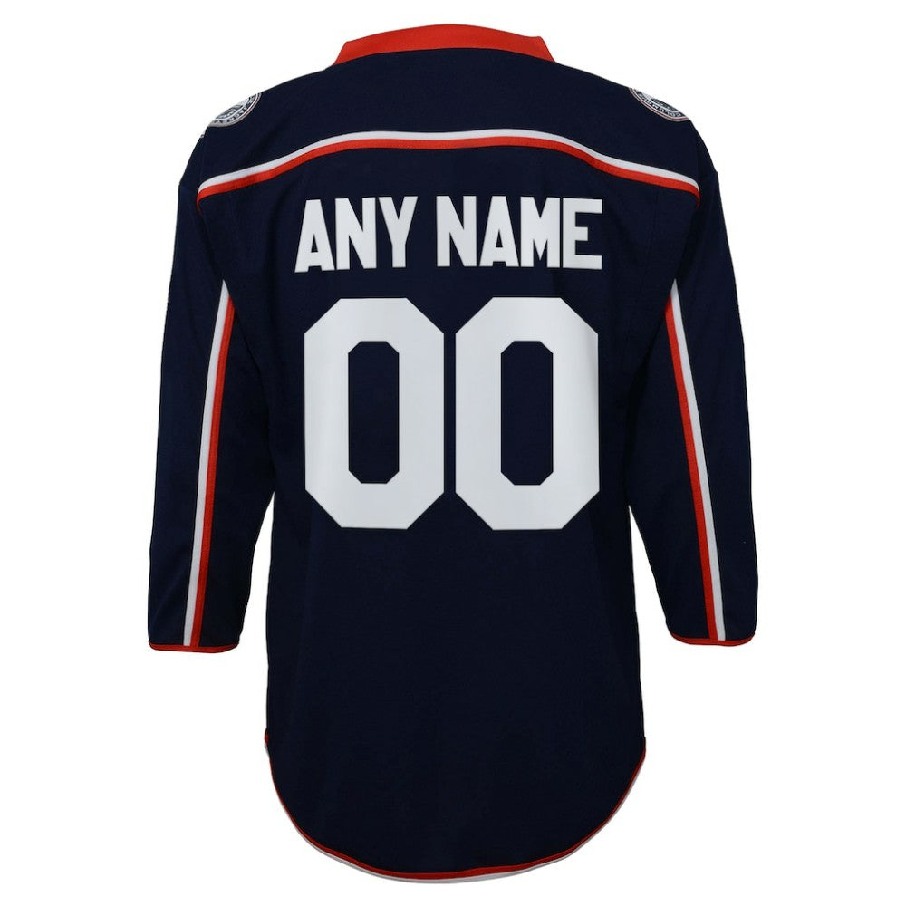 Columbus Blue Jackets Youth Home Replica Custom Jersey - Navy | US 201253605