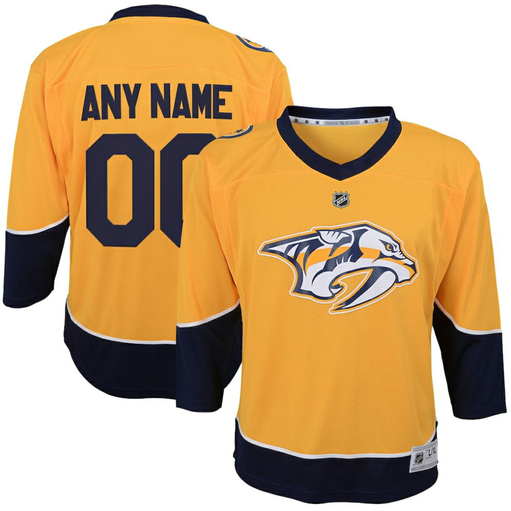 Nashville Predators Youth Home Replica Custom Jersey - Gold | US 201253606