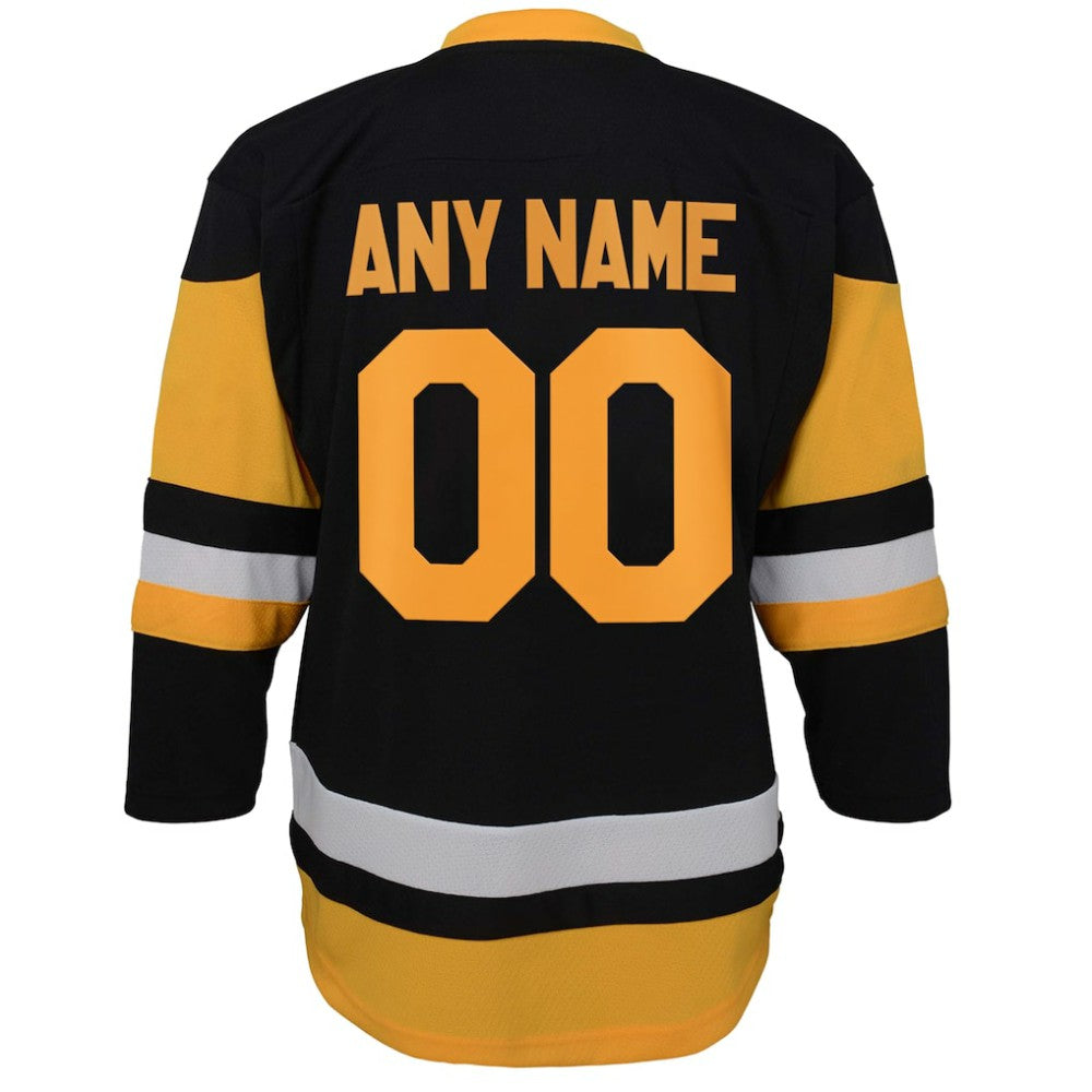 Pittsburgh Penguins Youth Home Replica Custom Jersey - Black | US 201253608