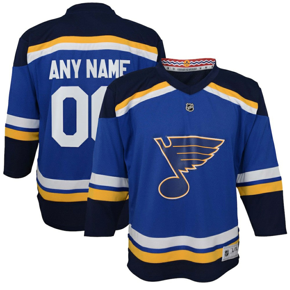 St. Louis Blues Youth Home Replica Custom Jersey - Blue | US 201253609