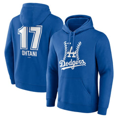 Shohei Ohtani Los Angeles Dodgers Fastball Player Name & Number Pullover Hoodie - Royal Hoodies