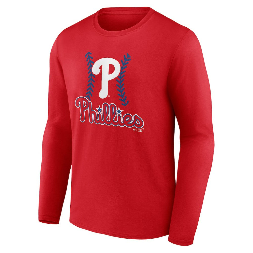 Bryce Harper Philadelphia Phillies Fastball Player Name & Number Long Sleeve T-Shirt - Red T-shirts