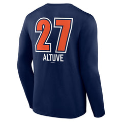Jose Altuve Houston Astros Fastball Player Name & Number Long Sleeve T-Shirt - Navy T-shirts