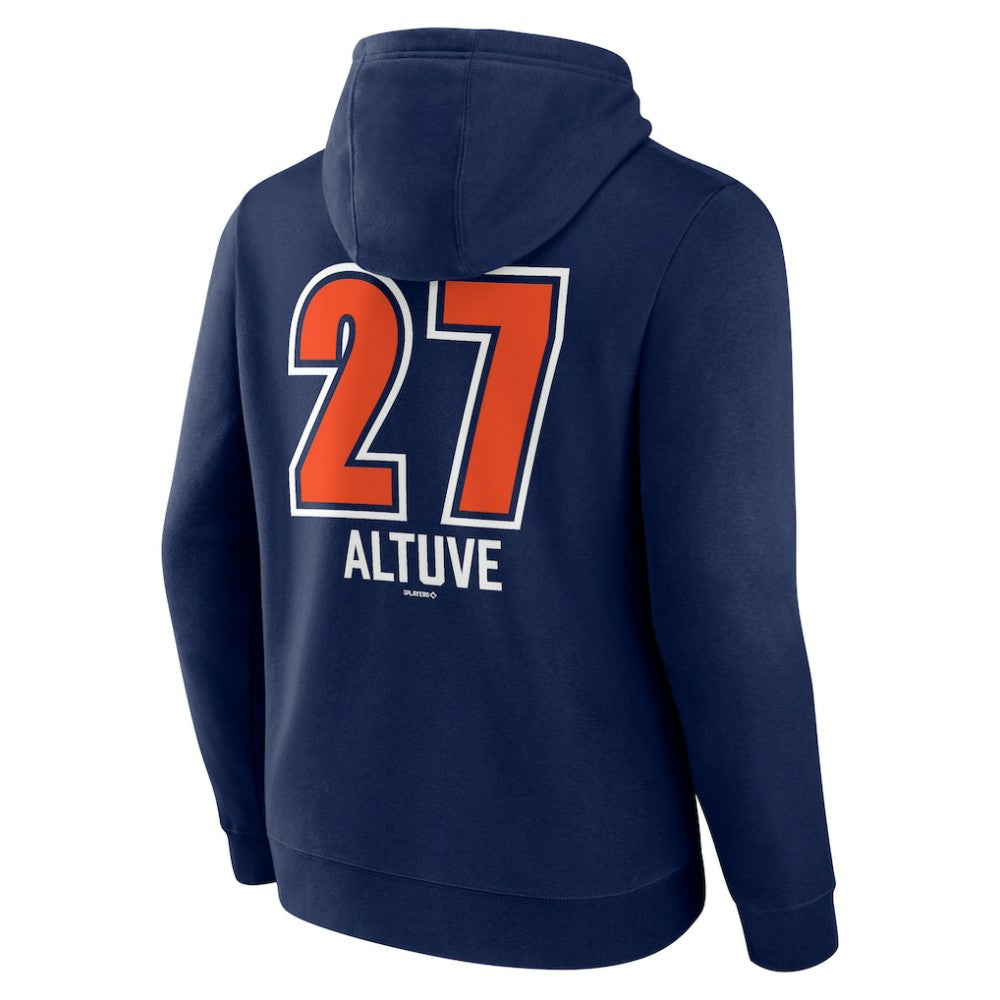 Jose Altuve Houston Astros Fastball Player Name & Number Pullover Hoodie - Navy Hoodies