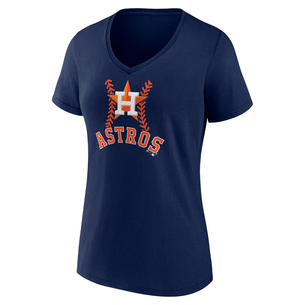 Jose Altuve Houston Astros Women's Fastball Player Name & Number V-Neck T-Shirt - Navy T-shirts