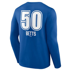 Mookie Betts Los Angeles Dodgers Fastball Player Name & Number Long Sleeve T-Shirt - Royal T-shirts