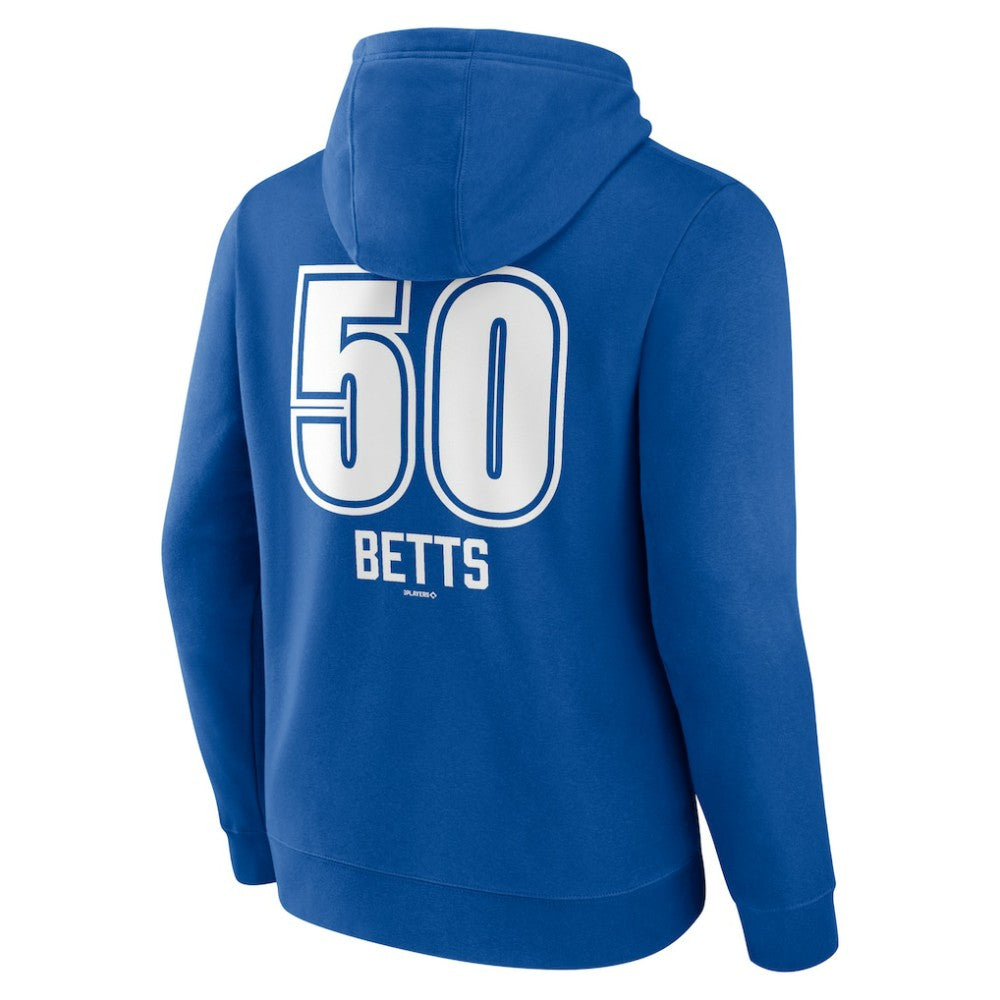 Mookie Betts Los Angeles Dodgers Fastball Player Name & Number Pullover Hoodie - Royal Hoodies