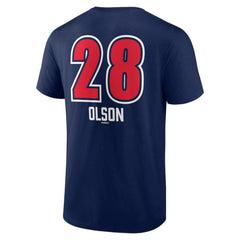 Matt Olson Atlanta Braves Fastball Player Name & Number T-Shirt - Navy T-shirts