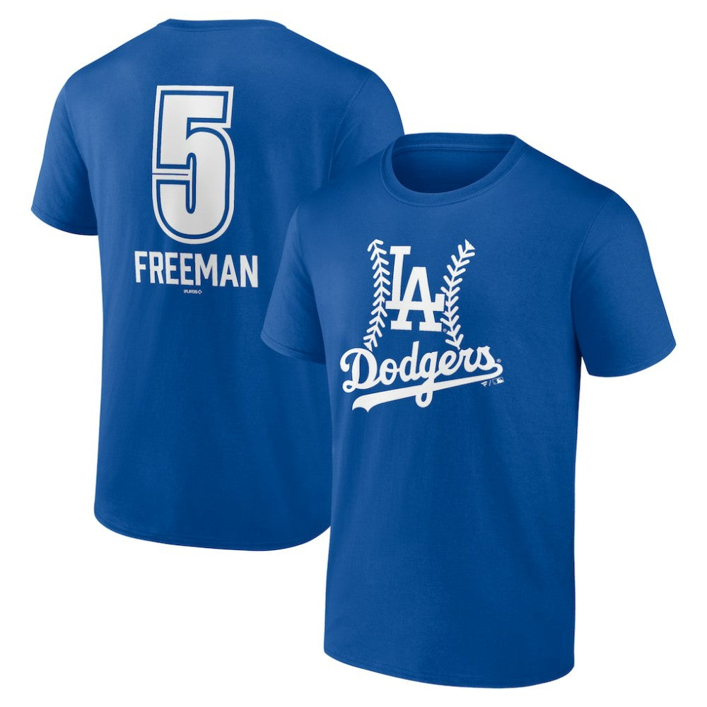 Freddie Freeman Los Angeles Dodgers Fastball Player Name & Number T-Shirt - Royal T-shirts