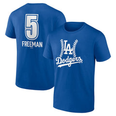 Freddie Freeman Los Angeles Dodgers Fastball Player Name & Number T-Shirt - Royal T-shirts