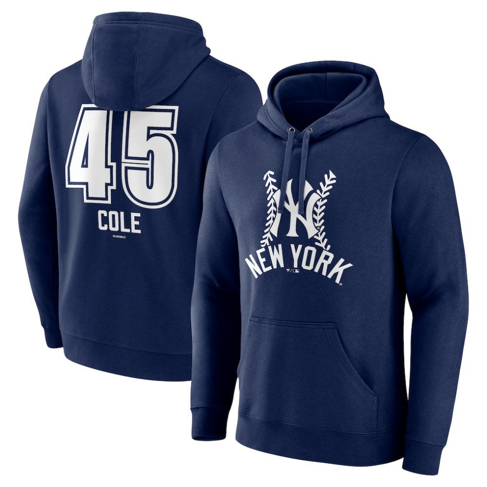 Gerrit Cole New York Yankees Fastball Player Name & Number Pullover Hoodie - Navy Hoodies
