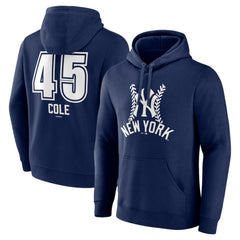 Gerrit Cole New York Yankees Fastball Player Name & Number Pullover Hoodie - Navy Hoodies
