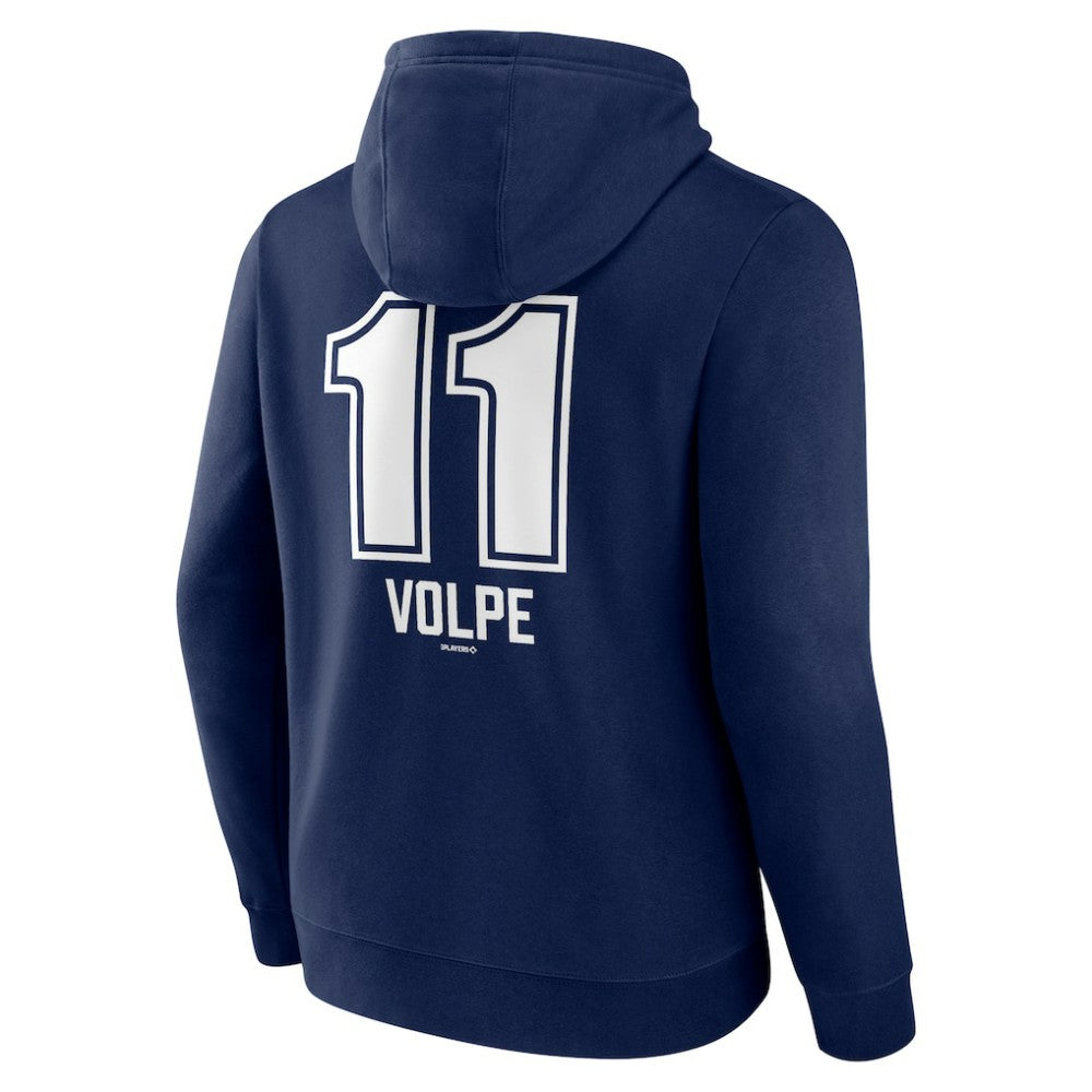 Anthony Volpe New York Yankees Fastball Player Name & Number Pullover Hoodie - Navy Hoodies