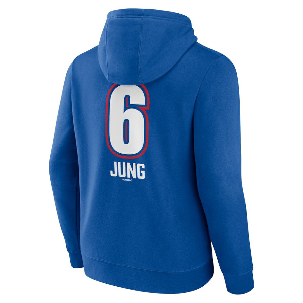 Josh Jung Texas Rangers Fastball Player Name & Number Pullover Hoodie - Royal Hoodies