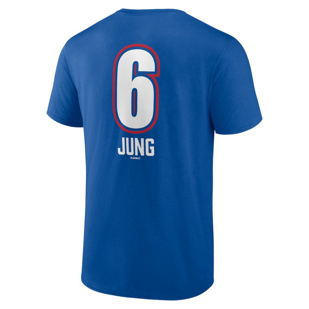Josh Jung Texas Rangers Fastball Player Name & Number T-Shirt - Royal T-shirts