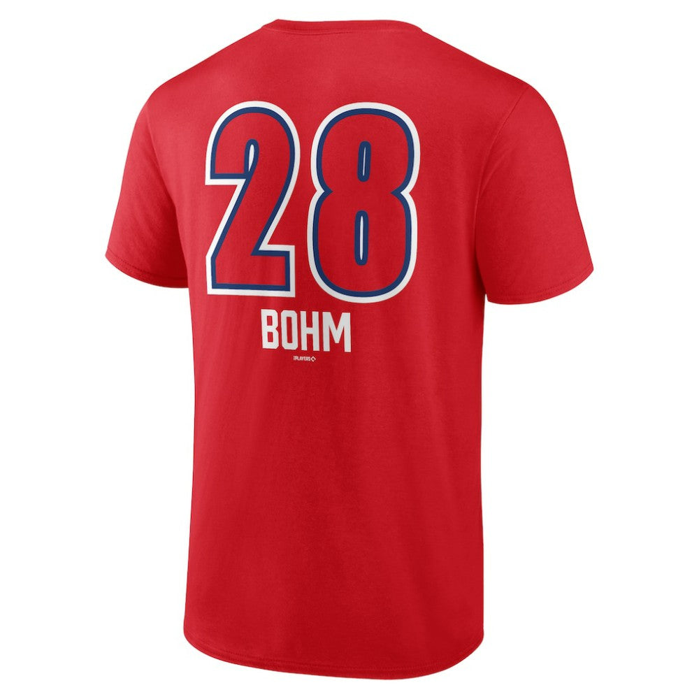 Alec Bohm Philadelphia Phillies Fastball Player Name & Number T-Shirt - Red T-shirts