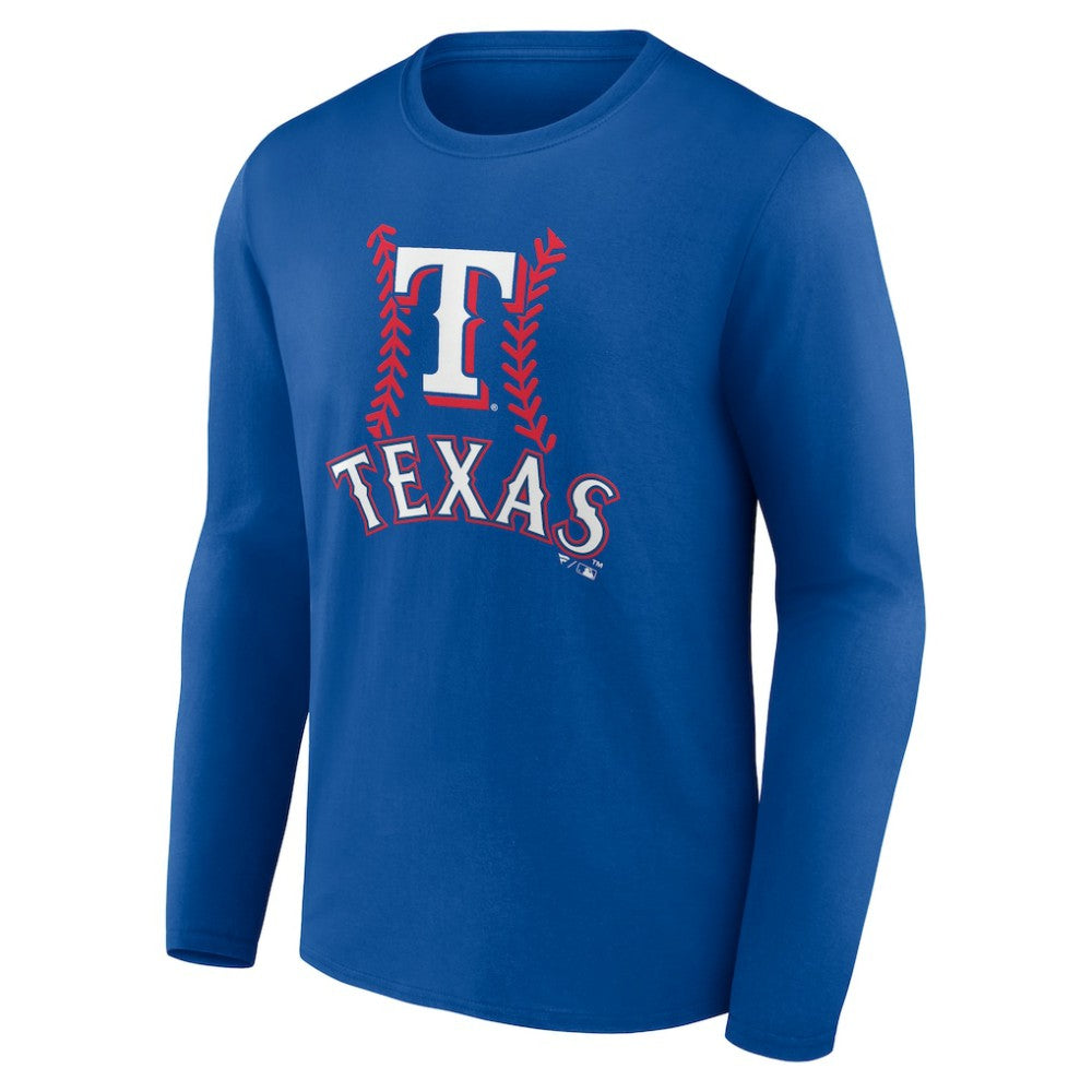 Evan Carter Texas Rangers Fastball Player Name & Number Long Sleeve T-Shirt - Royal T-shirts