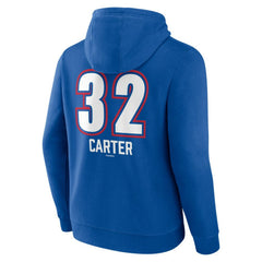 Evan Carter Texas Rangers Fastball Player Name & Number Pullover Hoodie - Royal Hoodies