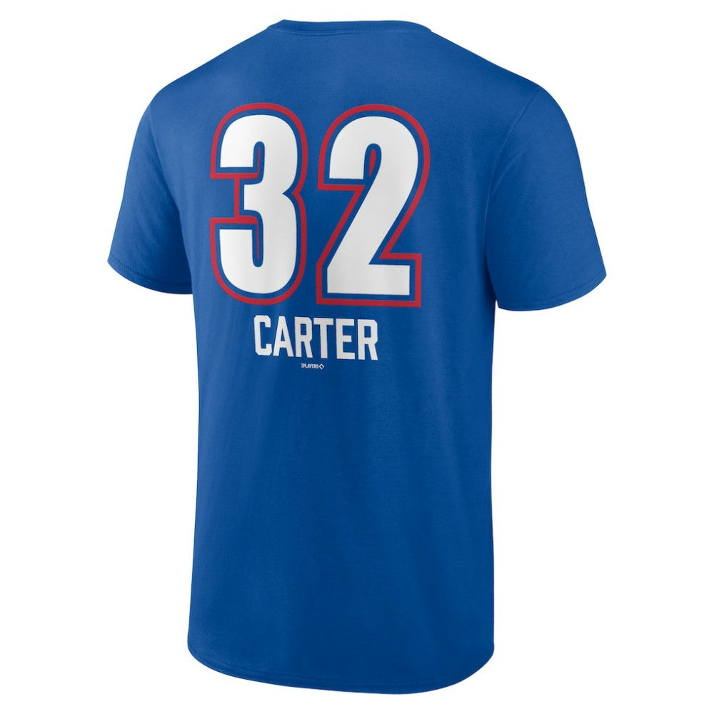 Evan Carter Texas Rangers Fastball Player Name & Number T-Shirt - Royal T-shirts
