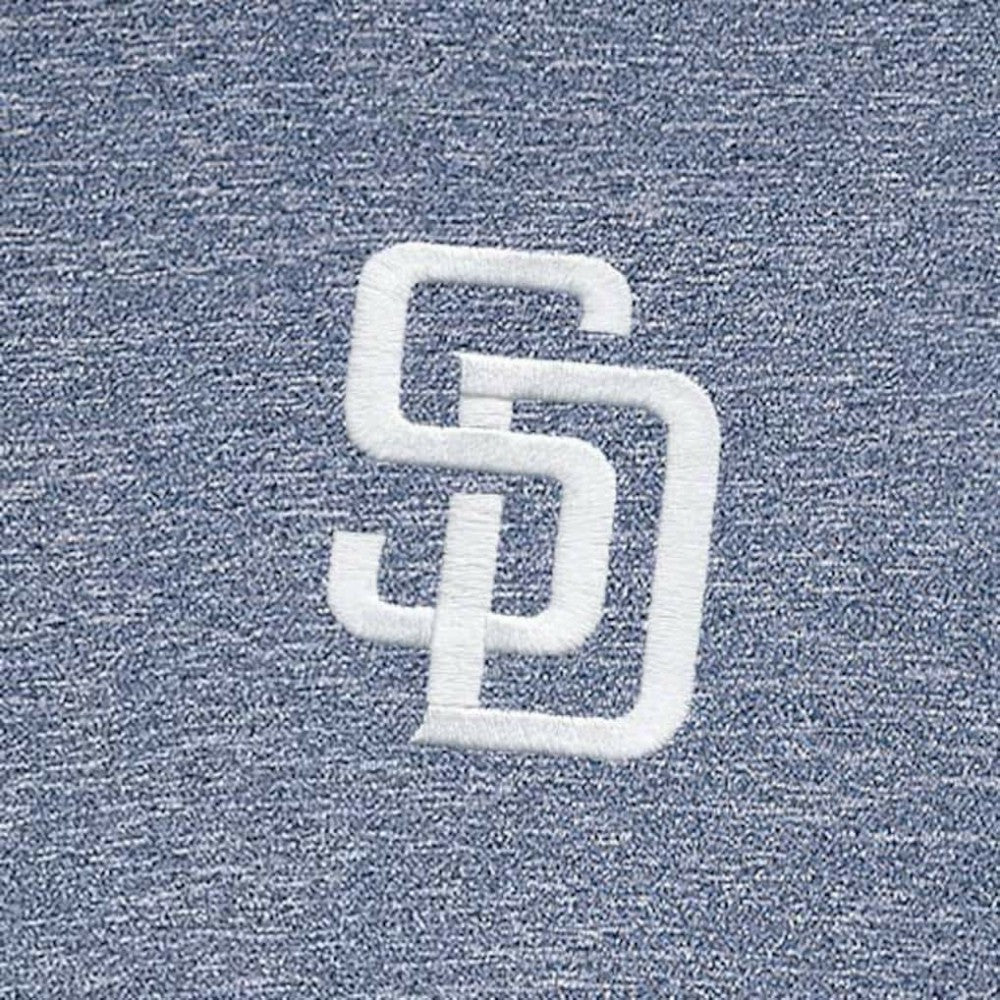 San Diego Padres Antigua Hunk Quarter-Zip Top - Heather Navy Tops