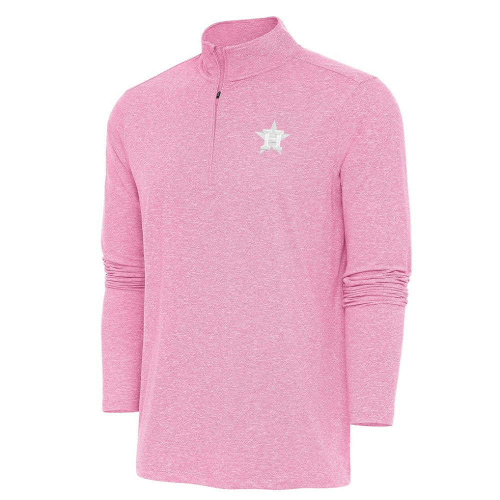 Houston Astros Antigua Hunk Quarter-Zip Top - Pink Tops