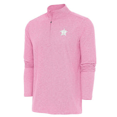Houston Astros Antigua Hunk Quarter-Zip Top - Pink Tops